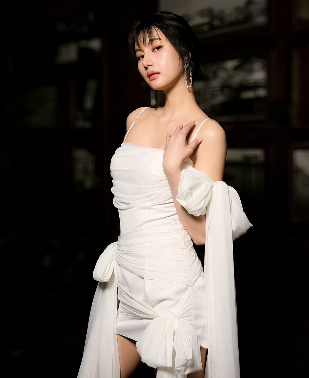 Deform_official - White Ribbon lady dress